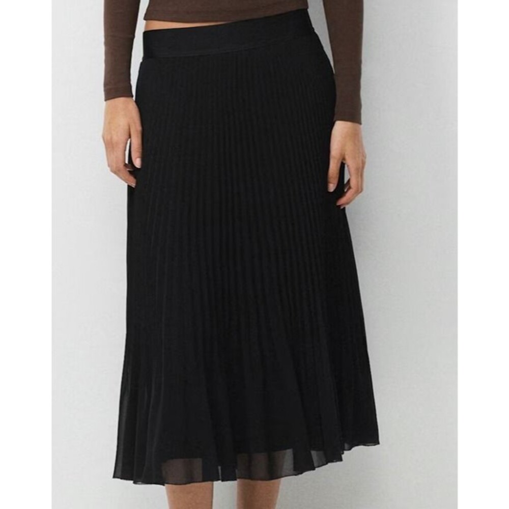 NWOT Aritzia Wilfred Twirl Skirt in Black Size L